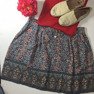 CONVERSE OneStar paisley skirt with pockets